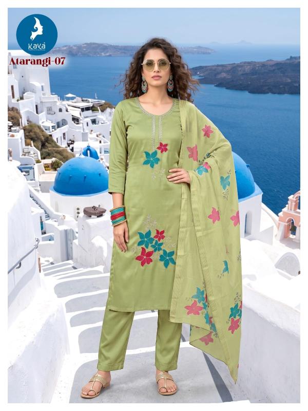 Kaya atrangi 3pcs blue kurtis wholesale